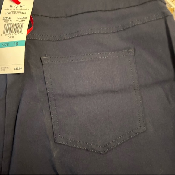 Women’s navy blue pull up trouser .. - Picture 3 of 4